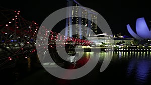 Singapore skyline night