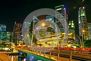 Singapore skyline night