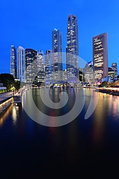 Singapore Skyline At Night