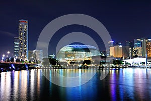 Singapore skyline night