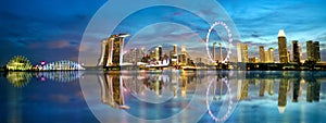 Singapore skyline panorama