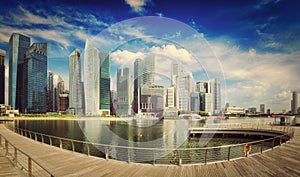 Singapore skyline panorama