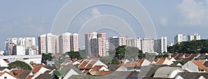 Singapore skyline of residential area