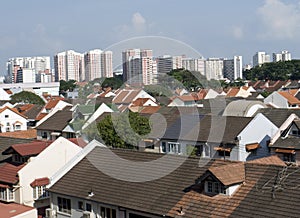 Singapore skyline of residential area