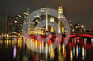 Singapore skyline and river