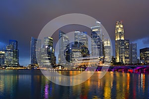 Singapore skyline and river