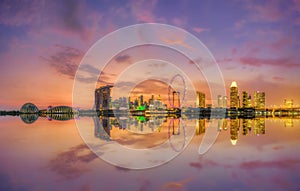 Singapore Skyline at sunset