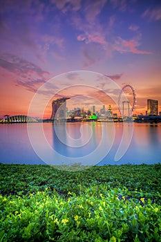 Singapore Skyline at sunset