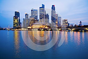 Singapore Skyline at Twilight