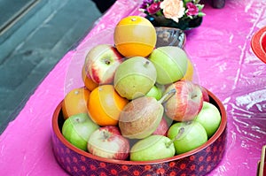 Singapore Temple Fruit Offering