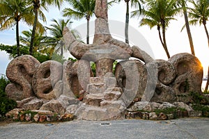 Singapore travel - view of beach in Sentosa island.