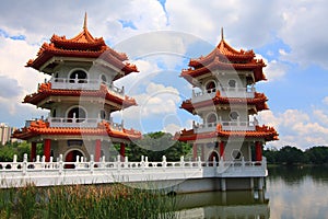 Singapore: Twin Pagodas at Chinese Garden