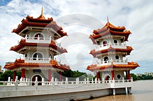 Singapore: Twin Pagodas at Chinese Garden