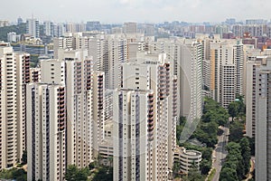 Singapore Typical Apartment Housing Buildings