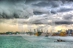 Singapure from the sea.