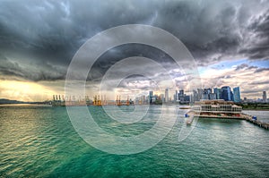 Singapure from the sea.