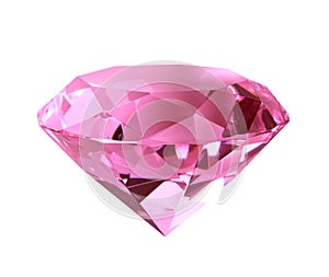 Singe pink crystal diamond