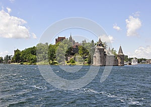 Singer Castle from Dark Island of Thousand Islands Archipelago