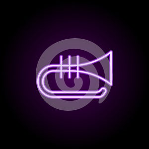 singer microphone neon icon. Elements of music set. Simple icon for websites, web design, mobile app, info graphics
