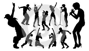 Singers Pop Country Rock Hiphop Star Silhouettes