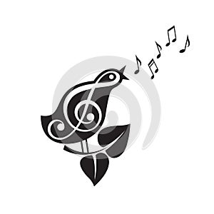 Singing bird icon