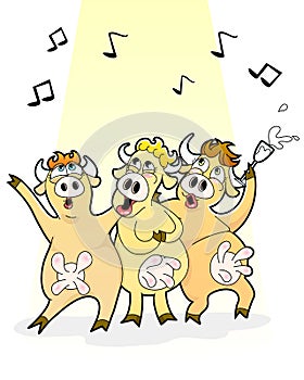 Singing cows