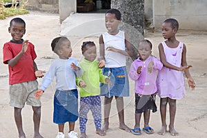 Singing and dancing children in South Africa