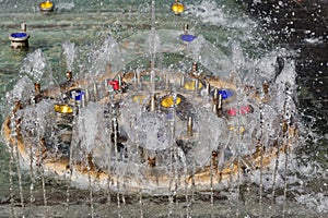 Singing Fountain in Kosice Old Town, Slovakia.