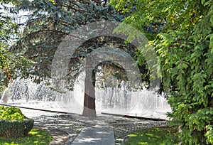 The Singing Fountain in Kosice Old Town, Slovakia.