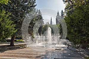 Spievajúca fontána v Starom Meste Košice, Slovensko.