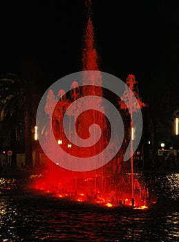 Singing fountain in Salou Spain