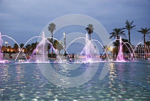 Singing fountain in Salou Spain