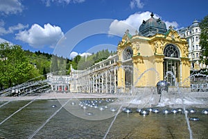 Singing fountain, spa Marianske lazne, Czech republic