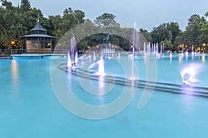 Singing Fountains in City of Plovdiv, Bulgaria