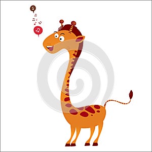 Singing giraffe photo