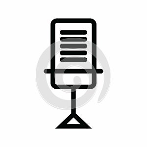 Singing on Mic icon vector