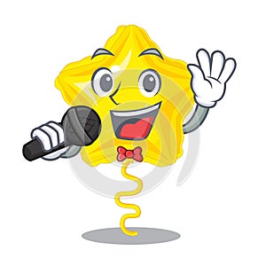 Singing star balloon in the cartoon shape