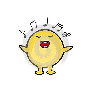 Singing yellow figure