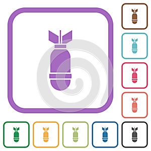 Single air bomb simple icons photo