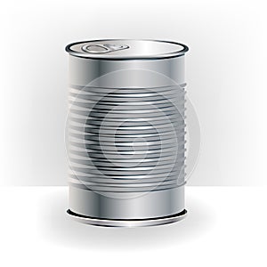 Single aluminum food can