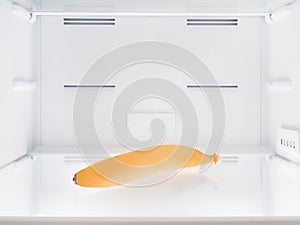 Single banana in the fridge