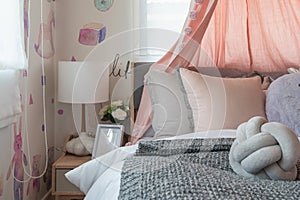 single bed in kid's bedroom