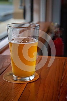 Single beer that has been sipped