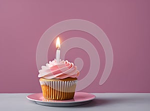 Single birthday cupcake