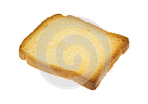 Single biscotte isolated on a white background