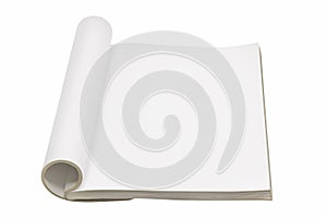 Single blank open book