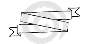 Single blank vintage ribbon banner vector logo design