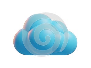 Single blue cloud floating in sky