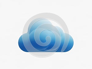 Single blue cloud floating in sky