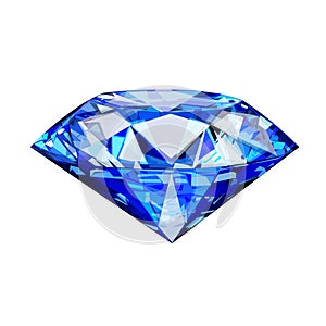 Single blue diamond